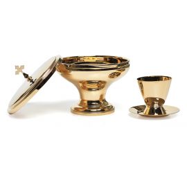 Puszka do komunii pod dwoma postaciami 15 cm (72)