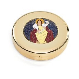 Cyborium z plakietką emaliowaną 7,4x2,2 cm - Dobry Pasterz - CYBORIA