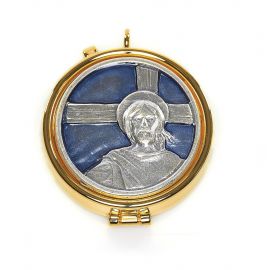 Cyborium z plakietką emaliowaną - Chrystus - CYBORIA