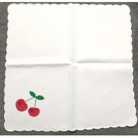 Serweta haftowana - Wiśnie 37x37 cm - zdjęcie 2 - Serweta haftowana - Wiśnie 37x37 cm