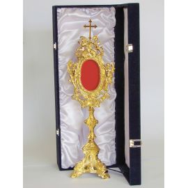 Relikwiarz złocony w eleganckim futerale 54 cm - zdjęcie 2 - Relikwiarz złocony w eleganckim futerale 54 cm
