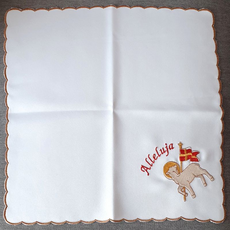 Serweta haftowana - Alleluja 37x37 cm - Serweta haftowana - Alleluja 37x37 cm