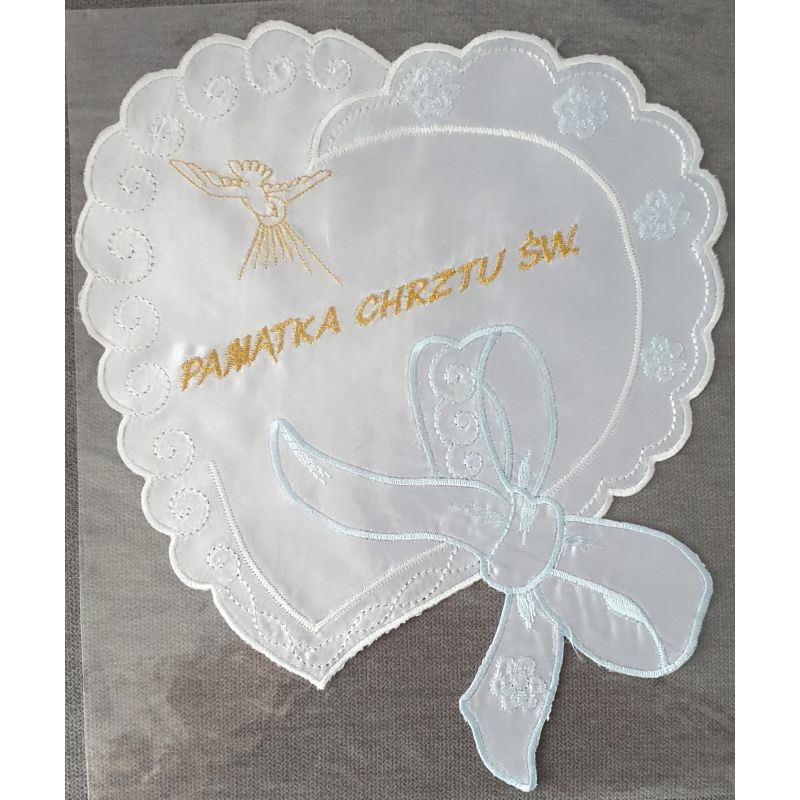 Szatka do chrztu haftowana serce (15) - Szatka do chrztu haftowana serce (15)