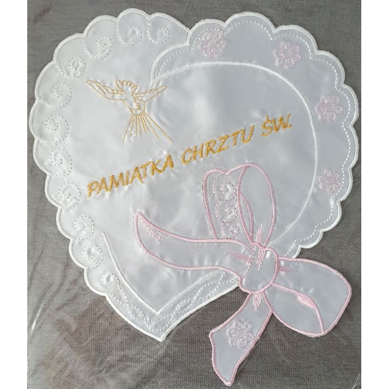 Szatka do chrztu haftowana serce (16) - Szatka do chrztu haftowana serce (16)