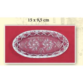 Taca szklana /kryształ - 15x9,5 cm.