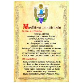 Modlitwa ministranta - plakat - BIURO PARAFIALNE