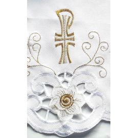 Obrus ołtarzowy haftowany - wzór eucharystyczny (129) - OBRUSY OŁTARZOWE