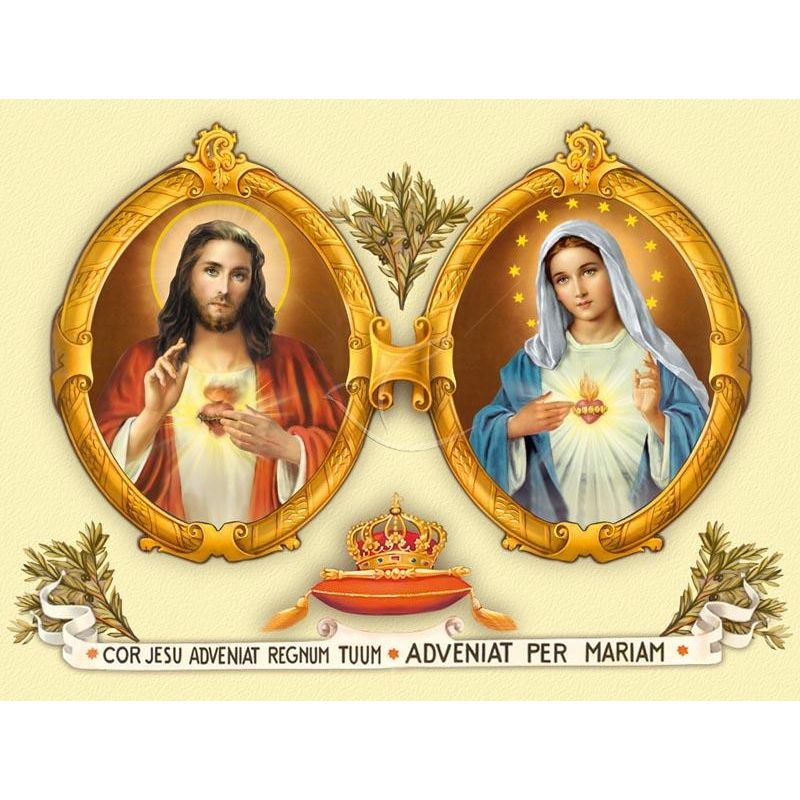 Obraz 30x40 - Serce Jezusa, serce Maryi - Obraz 30x40 - Serce Jezusa, serce Maryi