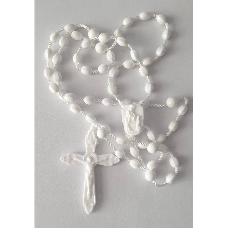 Różaniec plastikowy model white - Różaniec plastikowy model white