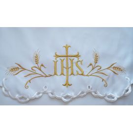 Obrus ołtarzowy haftowany - wzór eucharystyczny (179) - OBRUSY OŁTARZOWE