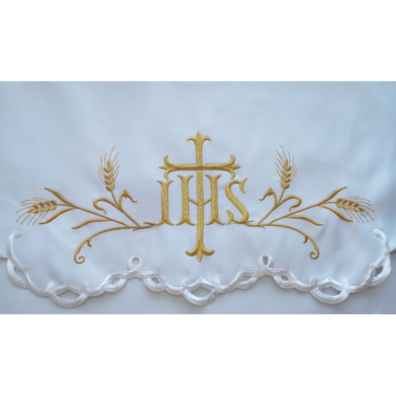 Obrus ołtarzowy haftowany - wzór eucharystyczny (179) - Obrus ołtarzowy haftowany - wzór eucharystyczny (179)