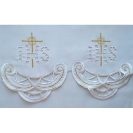 Obrus ołtarzowy haftowany - wzór eucharystyczny (185) - OBRUSY OŁTARZOWE