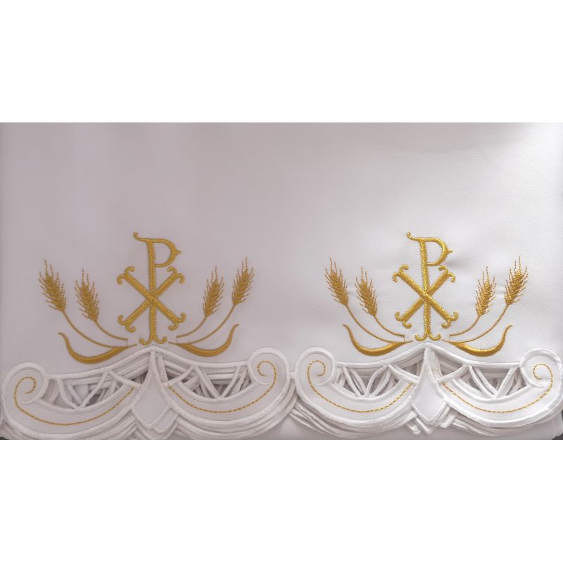 Obrus ołtarzowy haftowany - wzór eucharystyczny (101) - Obrus ołtarzowy haftowany - wzór eucharystyczny (101)