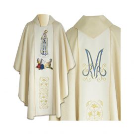 Ornat haftowany Matka Boża Fatimska (4) - Ornaty Maryjne