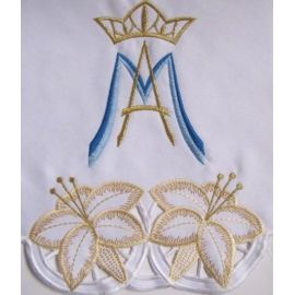 Obrus Maryjny haftowany (82) - OBRUSY OŁTARZOWE