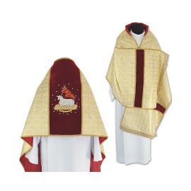 Welon Liturgiczny z podszewką i frędzlami (37) - WELONY HAFTOWANE