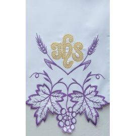 Obrus ołtarzowy haftowany - wzór eucharystyczny (199) - zdjęcie 2 - Obrus ołtarzowy haftowany - wzór eucharystyczny (199)