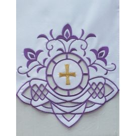 Obrus ołtarzowy haftowany - wzór eucharystyczny (200) - zdjęcie 2 - Obrus ołtarzowy haftowany - wzór eucharystyczny (200)