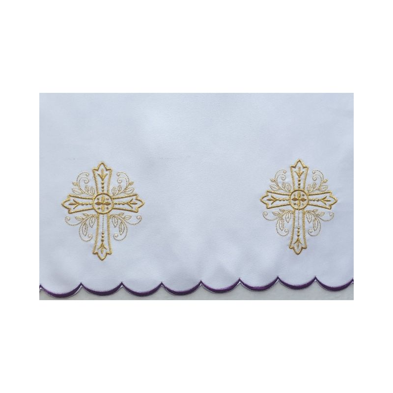 Obrus ołtarzowy haftowany - wzór eucharystyczny (207) - Obrus ołtarzowy haftowany - wzór eucharystyczny (207)