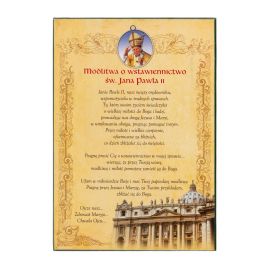 Święty Jan Paweł II Papież - Ikona dwustronna z modlitwą format A5 - zdjęcie 2 - Święty Jan Paweł II Papież - Ikona dwustronna z modlitwą format A5