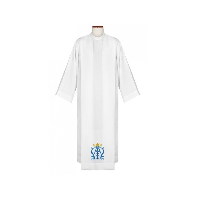 Alba kapłańska haftowany emblemat maryjny - Alba kapłańska haftowany emblemat maryjny