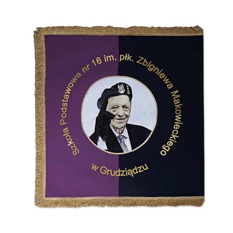 Sztandar z frędzlami i haftem (wojskowy) - Sztandar z frędzlami i haftem (wojskowy)