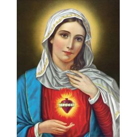 Serce Maryi - Obraz do oprawienia format (30x40) - OBRAZY RELIGIJNE