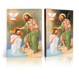 Ikona Święty Jan Chrzciciel i Jezus Chrystus - Chrzest Jezusa Chrystusa w Jordanie - Święci i Błogosławieni