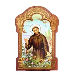 Obrazek HDF ze złotą ramką Święty Franciszek