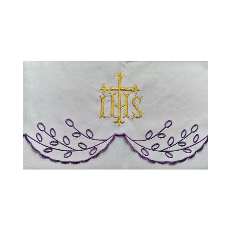 Obrus ołtarzowy haftowany - wzór eucharystyczny (211) - Obrus ołtarzowy haftowany - wzór eucharystyczny (211)