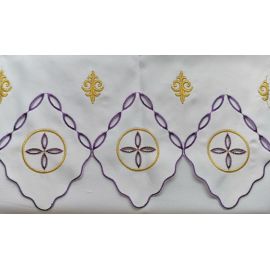 Obrus ołtarzowy haftowany - wzór eucharystyczny (212) - OBRUSY OŁTARZOWE