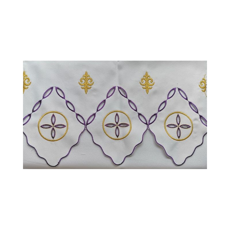 Obrus ołtarzowy haftowany - wzór eucharystyczny (212) - Obrus ołtarzowy haftowany - wzór eucharystyczny (212)