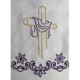 Obrus ołtarzowy haftowany - wzór eucharystyczny (213) - zdjęcie 2 - Obrus ołtarzowy haftowany - wzór eucharystyczny (213)