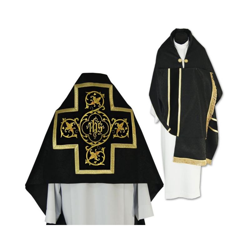 Welon liturgiczny czarny z frędzlami (40) - Welon liturgiczny czarny z frędzlami (40)