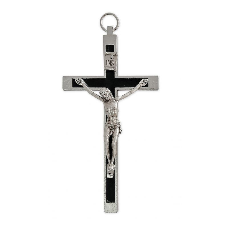 Krzyż zakonny, metalowy, inkrustowany - 11cm - Krzyż zakonny, metalowy, inkrustowany - 10 cm