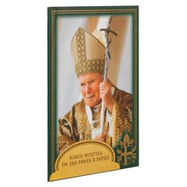 Święty Jan Paweł II Papież - Ikona dwustronna z modlitwą format A5 (2) - zdjęcie 2 - Święty Jan Paweł II Papież - Ikona dwustronna z modlitwą format A5 (2)
