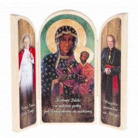 Tryptyk drewniany mały - Królowo Polski - Tryptyki religijne