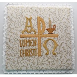 Palka ecru, złote wzory - Lumen Christi (Światło Chrystusa) - zdjęcie 2 - Palka ecru, złote wzory - Lumen Christi (Światło Chrystusa)
