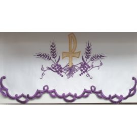Obrus ołtarzowy haftowany - wzór eucharystyczny (215) - zdjęcie 2 - Obrus ołtarzowy haftowany - wzór eucharystyczny (215)