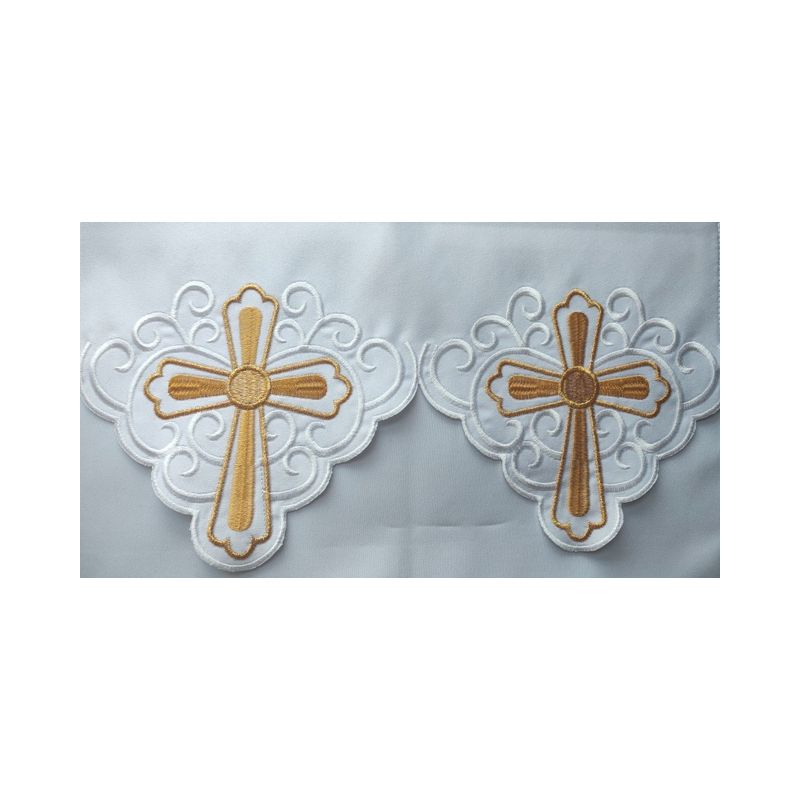 Obrus ołtarzowy haftowany - wzór eucharystyczny (145) - Obrus ołtarzowy haftowany - wzór eucharystyczny (145)