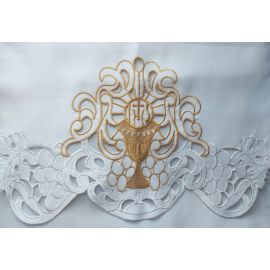 Obrus ołtarzowy haftowany - wzór eucharystyczny (218) - OBRUSY OŁTARZOWE