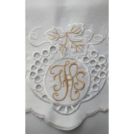 Obrus ołtarzowy haftowany - wzór eucharystyczny (219) - zdjęcie 2 - Obrus ołtarzowy haftowany - wzór eucharystyczny (219)