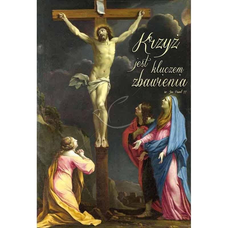 Plakat Wielkanocny - Krzyż jest kluczem zbawienia - Plakat Wielkanocny - Krzyż jest kluczem zbawienia
