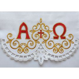 Obrus ołtarzowy haftowany - Alfa Omega (76) - zdjęcie 2 - Obrus ołtarzowy haftowany - Alfa Omega (76)