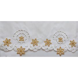 Obrus ołtarzowy haftowany - wzór eucharystyczny (124) - OBRUSY OŁTARZOWE