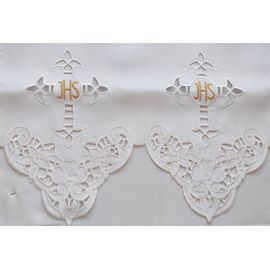 Obrus ołtarzowy haftowany - wzór eucharystyczny (96) - OBRUSY OŁTARZOWE