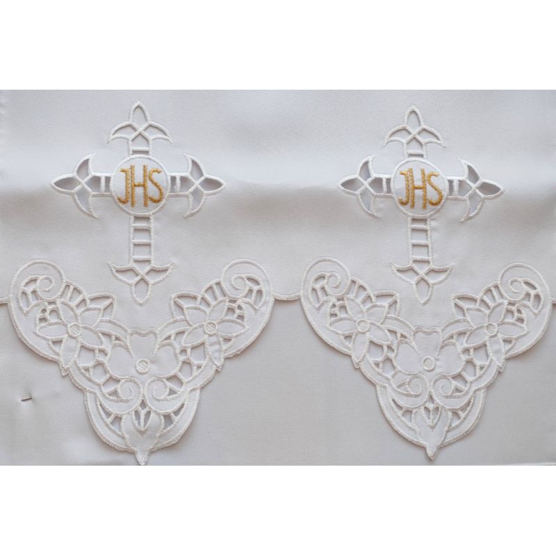 Obrus ołtarzowy haftowany - wzór eucharystyczny (96) - Obrus ołtarzowy haftowany - wzór eucharystyczny (96)