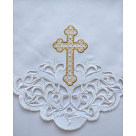 Obrus ołtarzowy haftowany - wzór eucharystyczny (111) - zdjęcie 2 - Obrus ołtarzowy haftowany - wzór eucharystyczny (111)