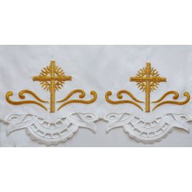 Obrus ołtarzowy haftowany - wzór eucharystyczny (107) - OBRUSY OŁTARZOWE