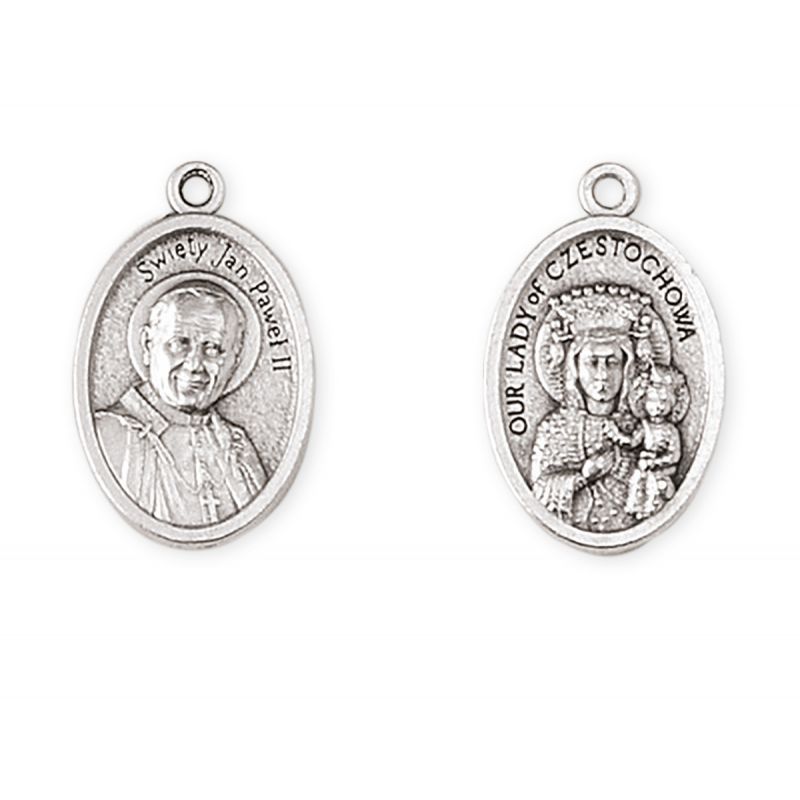 Medalik metalowy MB Częstochowska, św. Jan Paweł II - Medalik metalowy MB Częstochowska, św. Jan Paweł II